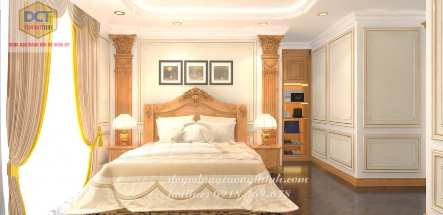 phòng ngủ thiết kế tân cổ điển